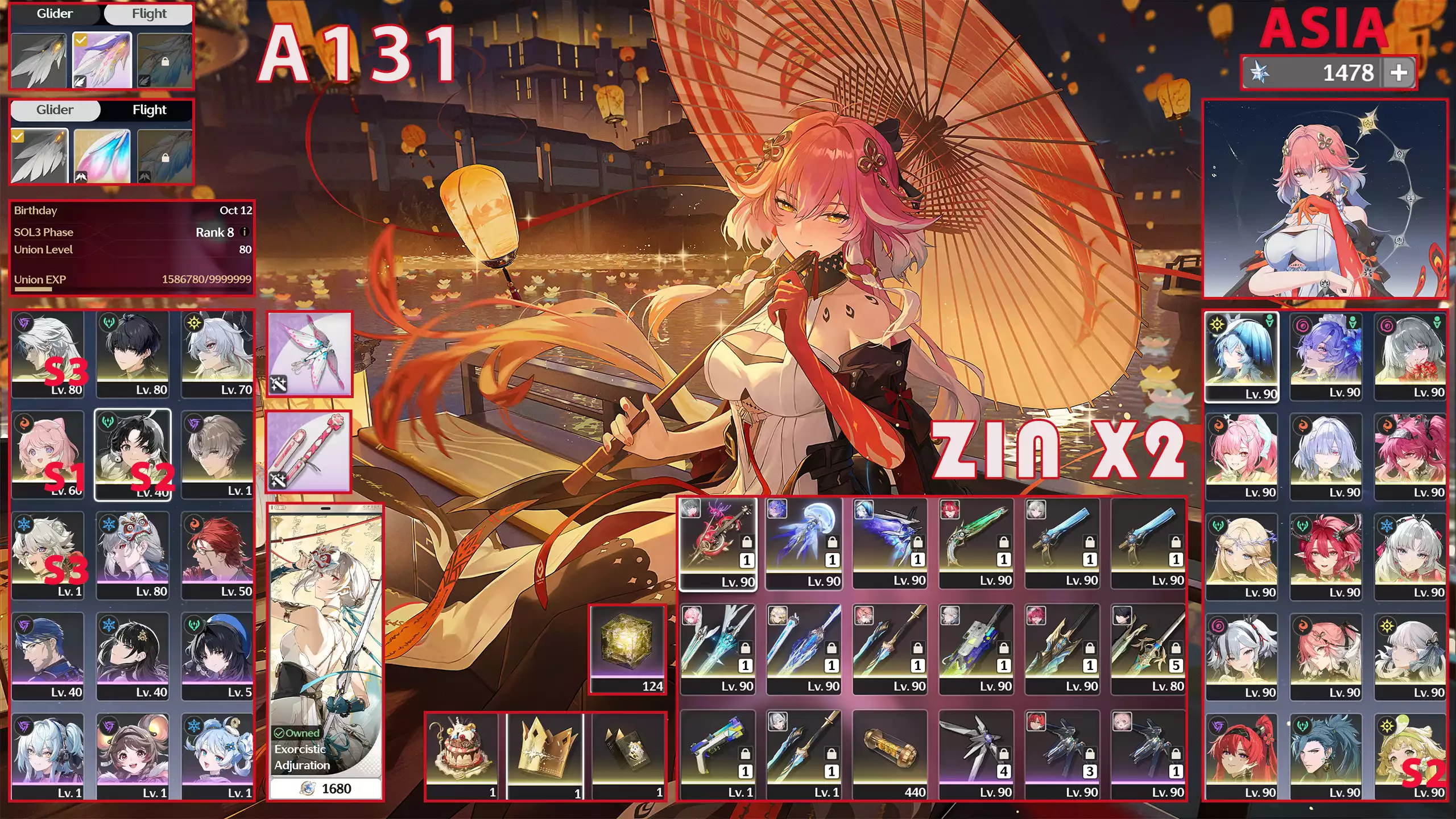 ACC VIP NHIỀU CHAR TRẤN CHO AE CHỌN LỰA (ASIA)